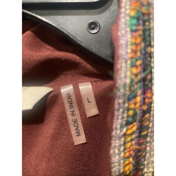 Soft Surroundings Open front Kimono jacket embroidered Cottagecore Boho Sz L - Picture 4 of 9